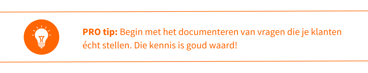 Protip vragen documenteren 